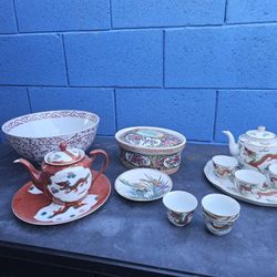 Antique & Vintage Chinese Porcelain Bowl Casserole Teapot Cup Saucer Plate China