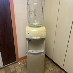 GE Water Cooler Dispenser with Glass Jug + Storage Compartment – Clean & Working!