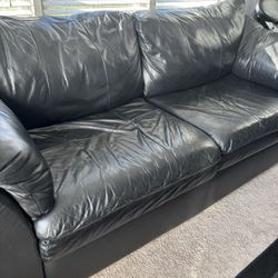 Black Leather Sofa