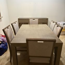 6 Chairs , Buffet, Table