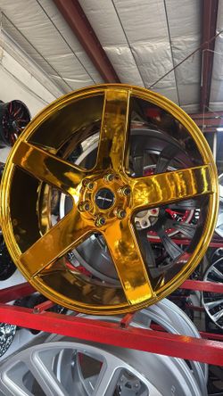 24s gold wheels tires new 6lug Chevy Gm
