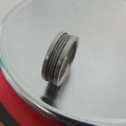 5g Unisex Men's Silver Titanium Ring