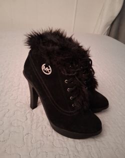 Michael Kors Black Leather Suede Fau 8