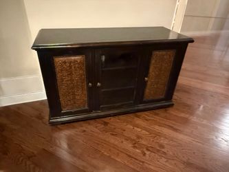 Hooker Furniture "Telluride" 60" Media Console / Credenza - Tooled Leather Panels