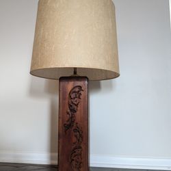 Antique Wooden Plaster GRUBER Mould Large 33" Lamp