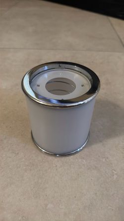 Bathroom Cup Dispenser with Chrome Rim