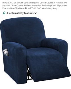 Recliner seat cover BLUE NEW HAVE 2