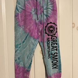 Great Smoky Mountains Ladies Tie Dye Sweatpants - Size Small 