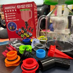 SDY 18-Piece Master Engine Oil Funnel Filling Kit – Leak-Proof, Universal