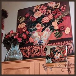 XL GENA'S VASE BY SUZANNE ETIENNE CANVAS PAINTING PICTURE ART DECOR PLAQUE