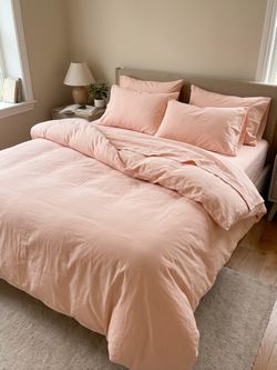 All Seasons Pink Duvet Set-Soft w/2 Pillowcases Queen