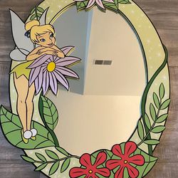 Oval Tinker bell Wood Mirror. 