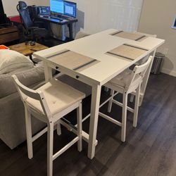 High Table + 3 Barstools – Modern & Stylish Set