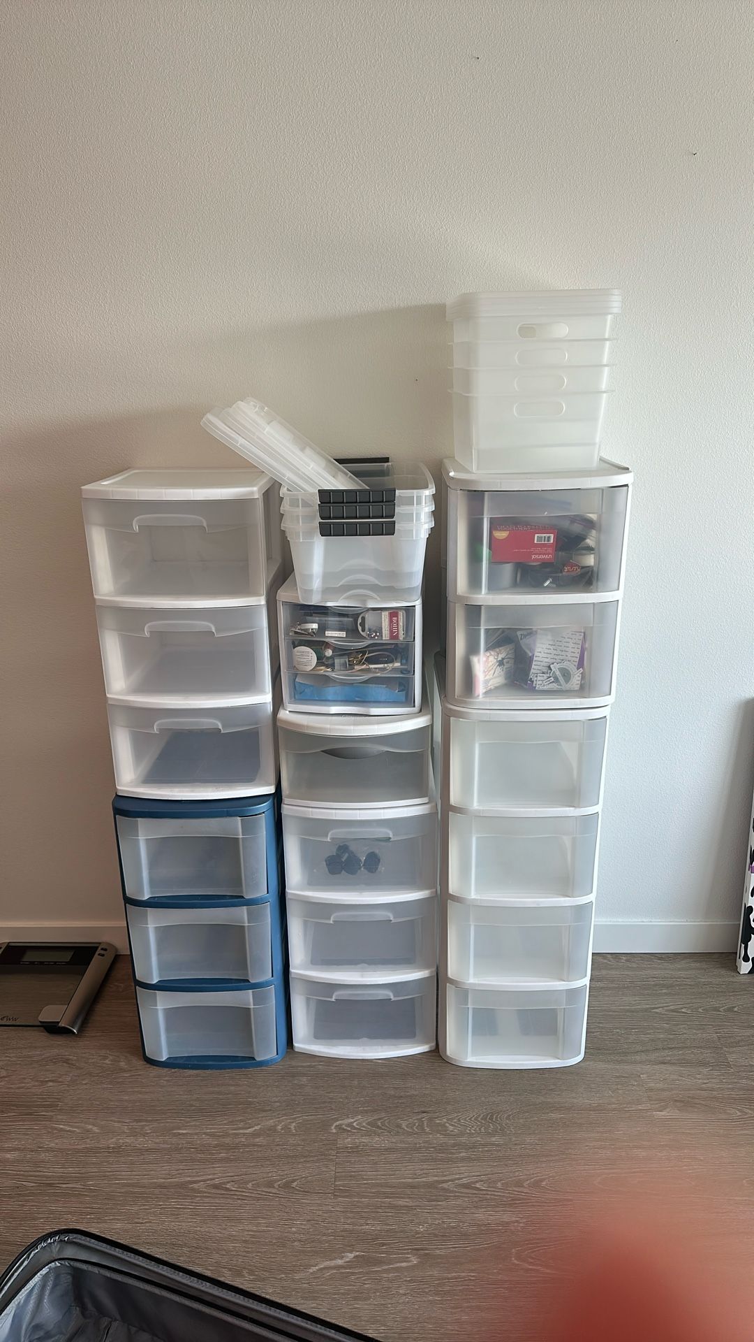Assorted Storage Containers And Drawers