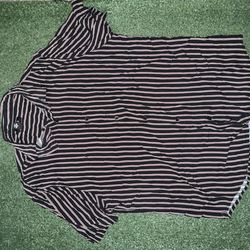 FOREVER21 STRIPPED BUTTON UP