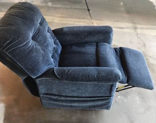 BLUE RECLINER ARMCHAIR.