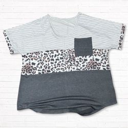 Women’s V Neck Casual Striped Shirt