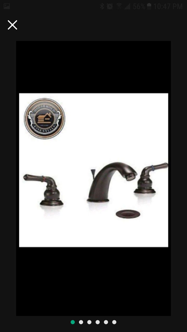 8" Oil Rubbed Bronze Widespread Bathroom Faucet with Drain..... CHECK  OUT MY PAGE FOR MORE ITEMS 