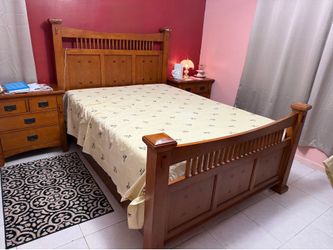 Bedroom set with side tables and dresser