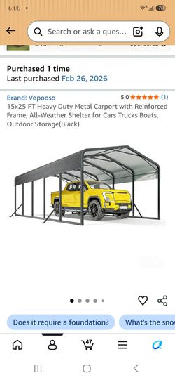 Carport. New still in boxes