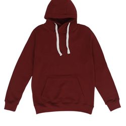 Burgundy Red Cotton Hoodie – Maroon Pullover Sweatshirt w/ Pocket 🔥