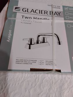 Glacier Bay Two Handle Laundry Faucet Chrome