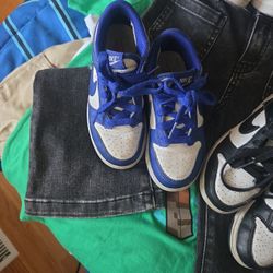 Kids Dunks Blue/white Black /white 