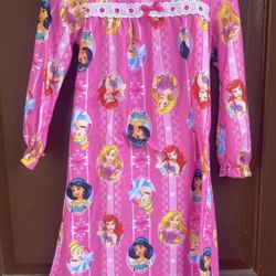 Disney Pink Princess Night Gown Pajama Size 4..