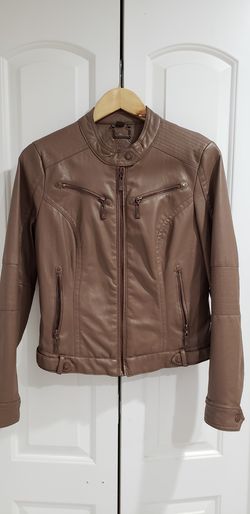 Women Faux Leather Jacket SZ L.
