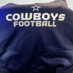 Reebok Authentic Sideline Dallas Cowboys NFL Football Navy Blue Hoodie Size 2XL