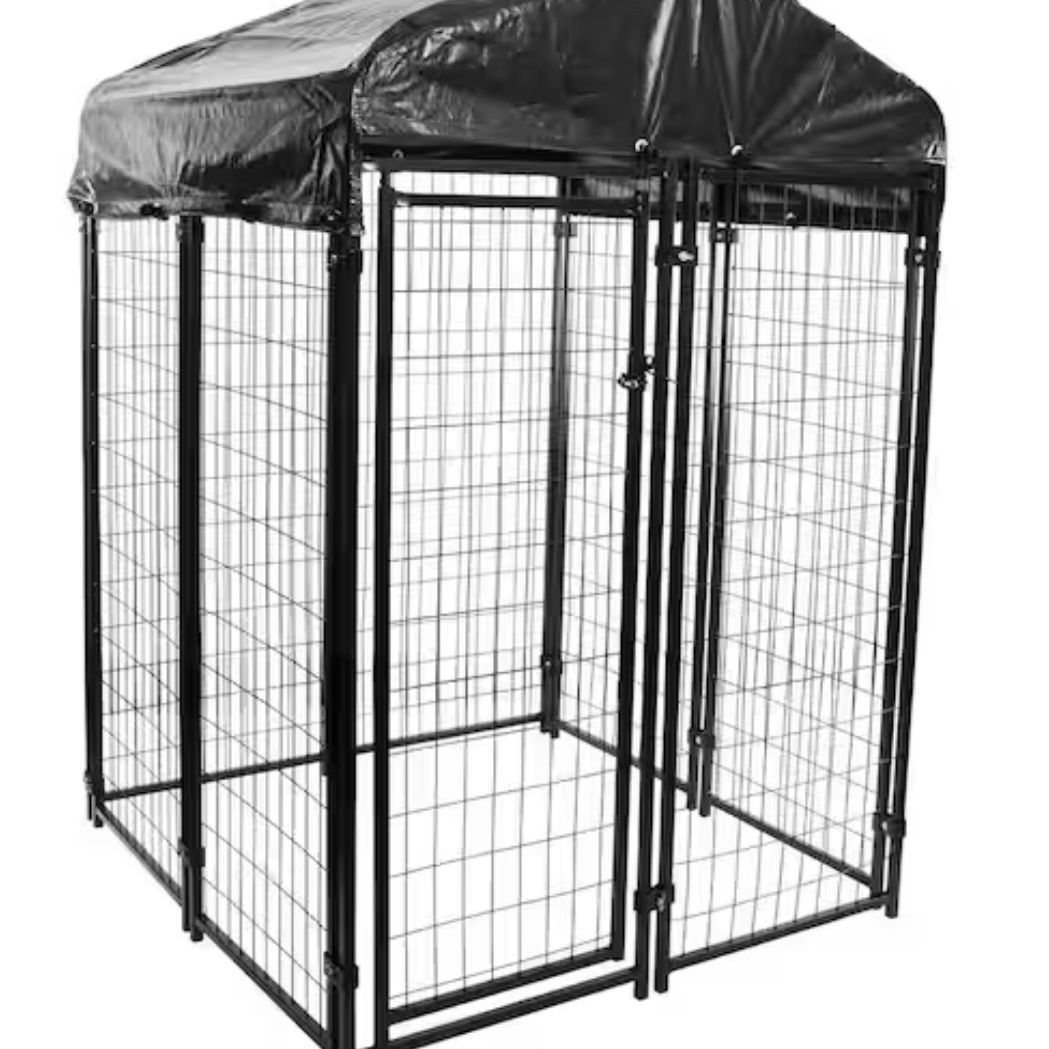 4 ft. x 4 ft. x 6 ft. Outdoor Welded Wire Dog Kennel