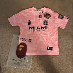 Pink Miami bape jersey