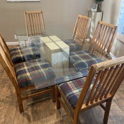 Glass Top Dining Table 