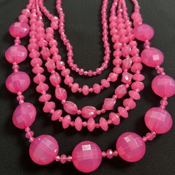Pink multi layer necklace 