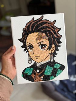 Tanjiro Kamado from Demon Slayer diamond art