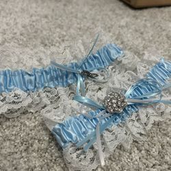 Blue princess Garter set Of 2
