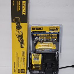 DEWALT ATOMIC 

20-Volt Maximum Lithium-Ion 3/8 in. Cordless Ratchet with POWERSTACK Battery and Charger Kit Brand New 