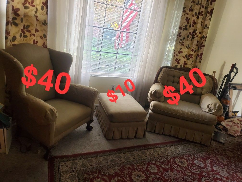 Sofa Chairs And Ottoman