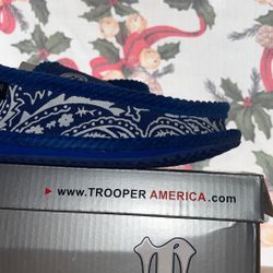 Royal Blue Bandana Slippers House Blue Bandana Shoes Trooper America Paisley Dodger Lowrider