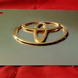 TOYOTA STAINLESS STEEL LICENSE PLATE 
