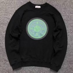 Stone Island Black Badge Print Hooded Sweatshirt
