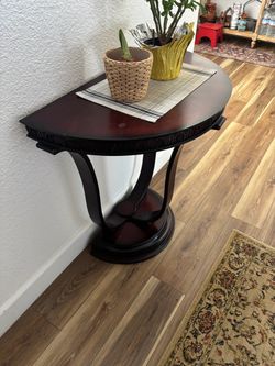 Wooden hallway table