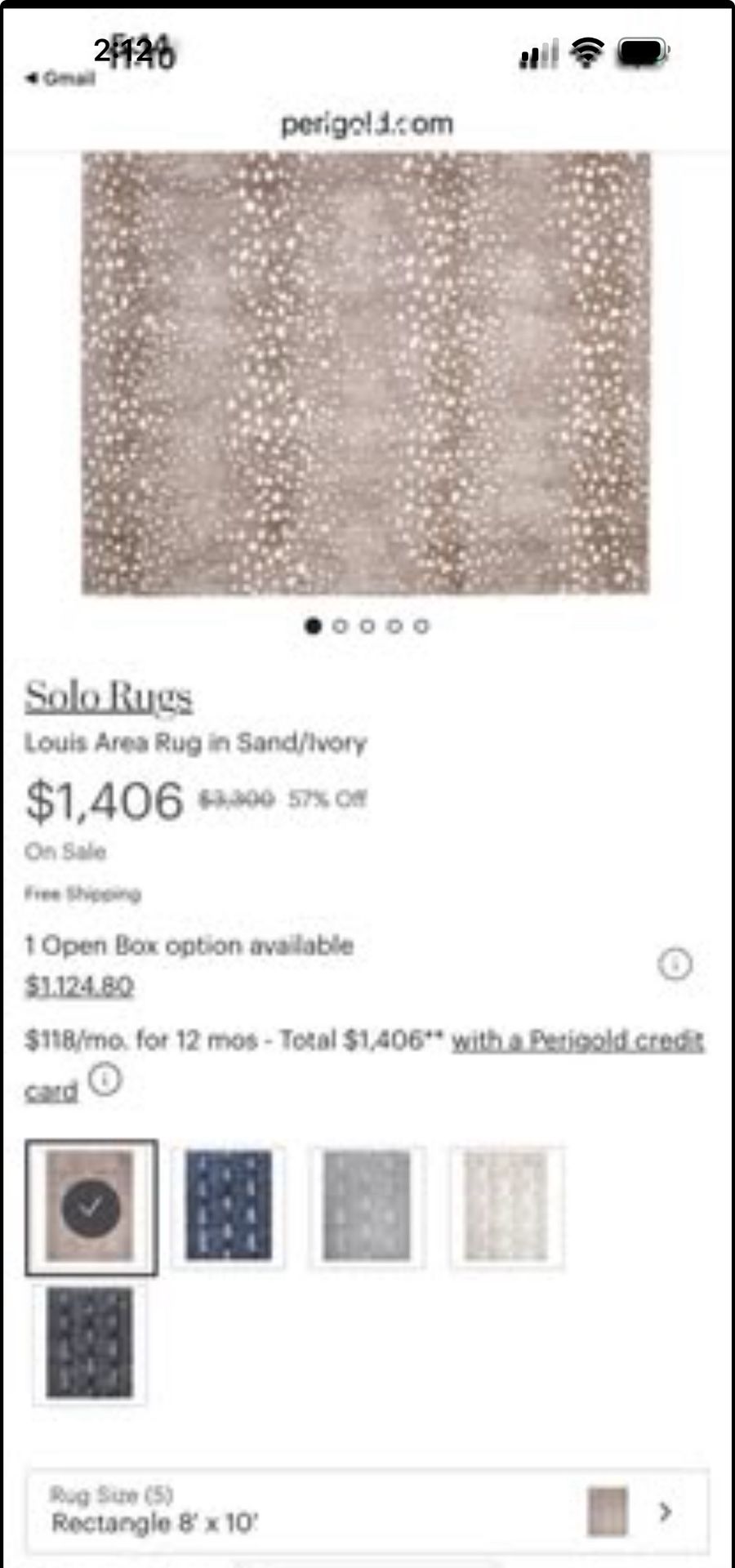 Gorgeous BRAND NEW Area Rug 8 X 10