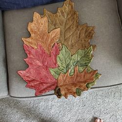 Stoneware Leaf Platter