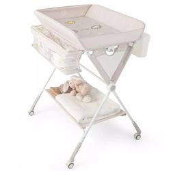 Foldable Baby Diaper Changing Table Mobile Nursery Organizer