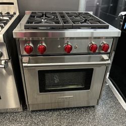 Wolf Stainless Steel 30” Wide Gas Range With Convection 