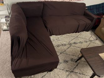 Black leather couch