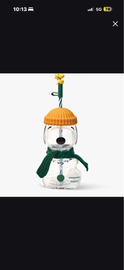 Starbucks x Peanuts Snoopy Glass Bottle brand new in Starbucks box sealed