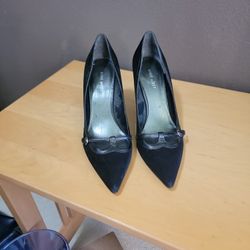 9 West Black Suade Pumps (8M)
