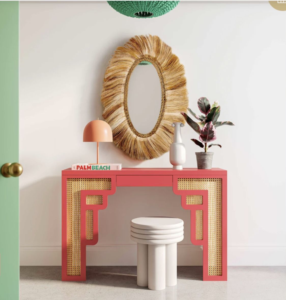 Rattan Console / Entry Table